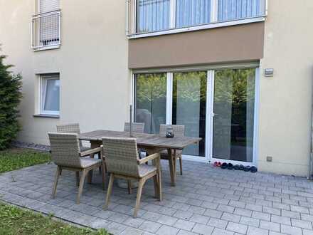 3-Zimmer Erdgeschosswohnung mit Garten, Einbauküche und inkl. Garage!