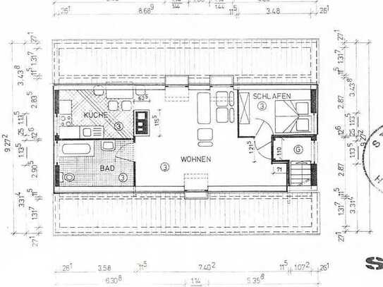 Modernisierte DG-Wohnung mit zweieinhalb Zimmern und Einbauküche in Haltern am See