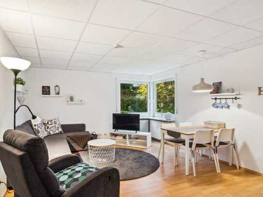 Aktuell für 18 €/m² vermietet - Möblierte 2-Zimmerwohnung mit Gartenanteil
