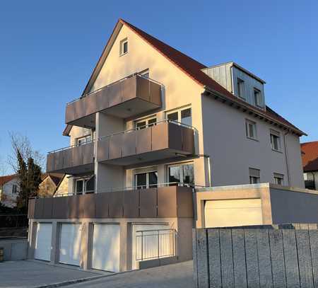 Erstbezug: zentral und ruhig gelegene 3-Zimmer-Erdgeschosswohnung mit Balkon