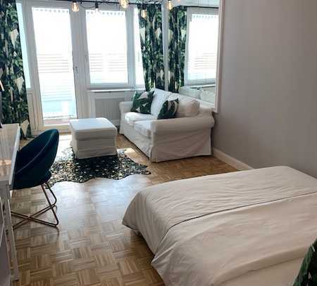 Moderne 1-Zimmer-Wohnung mit Balkon, teilmöbliert