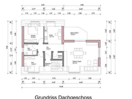 Helle moderne Dachgeschoßwohnung mit schönem Weitblick in Taben-Rodt mit guter Anbindung Luxemburg