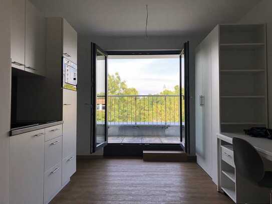 Exklusive möblierte 1-Zimmer-Wohnung mit Balkon und Einbauküche in Frankfurt Niederrad