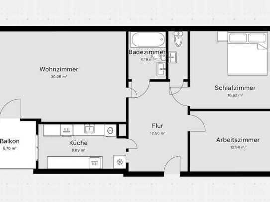 Exklusive, sanierte 3-Zimmer-Erdgeschosswohnung mit Balkon und EBK in Langenhagen