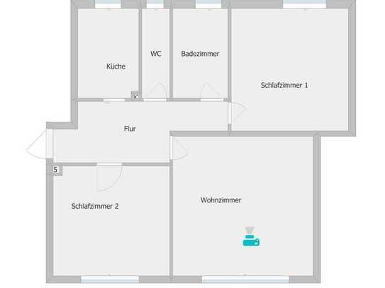 Kernsanierte 3-Zimmer-EG-Wohnung mit Einbauküche