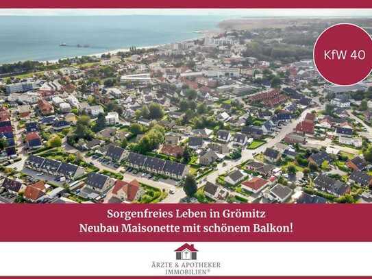 Sorgenfreies Leben in Grömitz
Neubau Maisonettewohnung mit schönem Balkon!