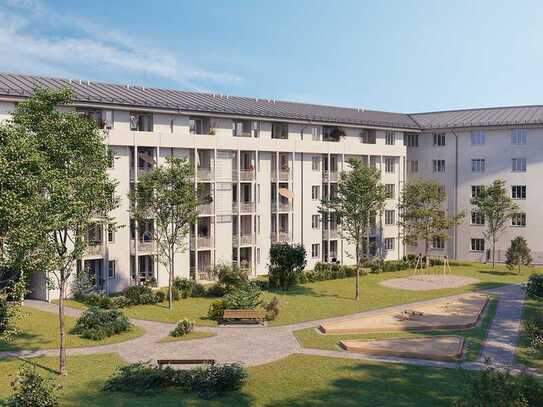 Neuhausen-Fussweg in den Olympiapark-ruhige Wohnung mit Süd-Westbalkon