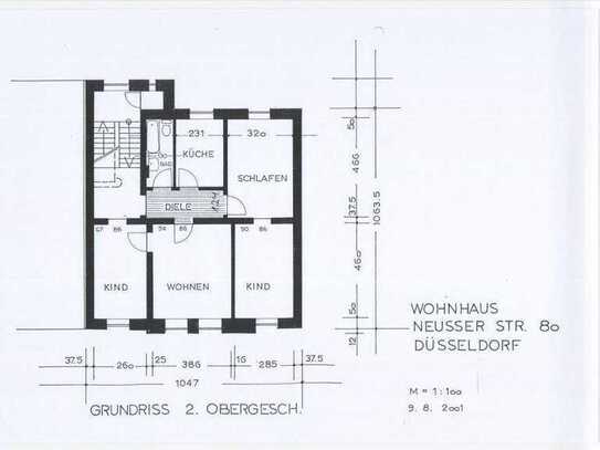 Top!!! Ruhige 4-Zi-Whg, Düsseldorf-Bilk, Nähe Landtag & Medienhafen