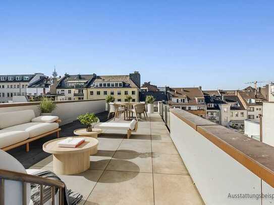 Einzigartige Terrasse mit 68 m² Freifläche zum ruhigen Innenhof - Neubau Erstbezug