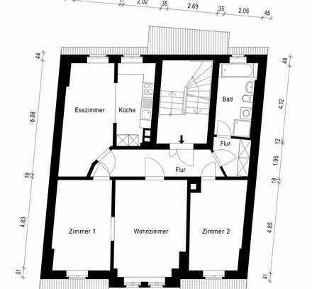 Charmante & Helle 3,5-Zimmer-Wohnung in Grimmaer Altstadt