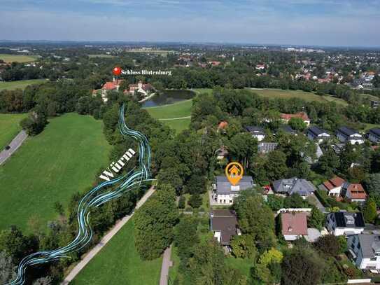 Exklusive Erdgeschosswohnung mit großem Garten an der Blutenburg in Obermenzing