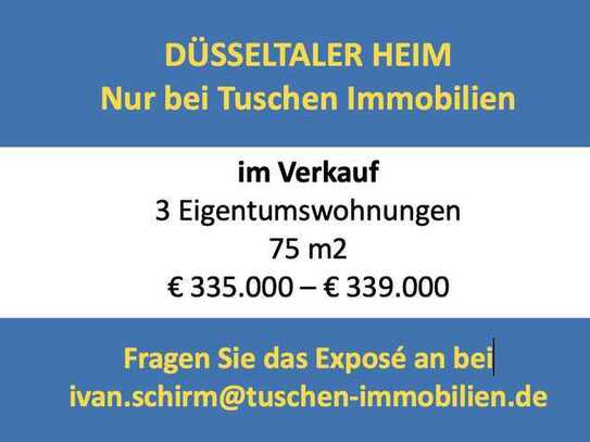 -I| DÜSSELTAL || Toll geschnittene 3-Zi-Whg || TERRASSE INS GRÜNE |I-