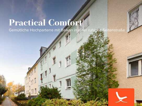 Practical Comfort - Gemütliche Hochparterre mit Balkon in einer ruhigen Seitenstraße