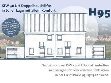 Neubau von KfW 40 NH DHH in Karlskron