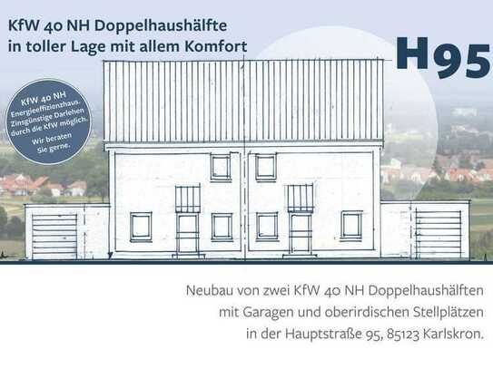 Neubau von KfW 40 NH DHH in Karlskron