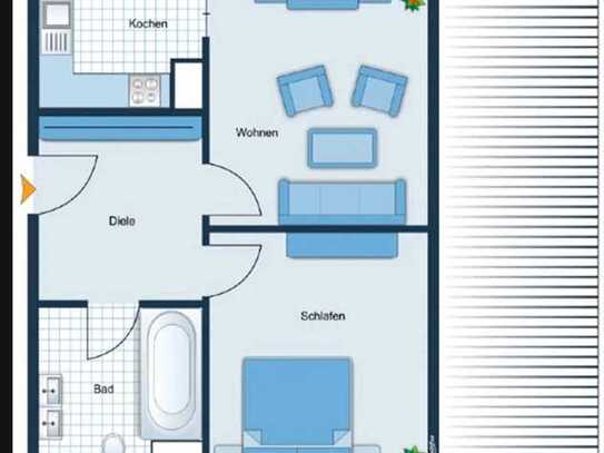 Sofort einziehen! Gemütliche Wohnung im Dachgeschoss, mit Aufzug.