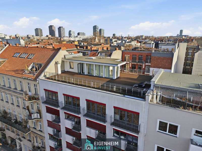 Luxus-Penthouse mit Dachterrasse & Blick auf den Fernsehturm in Berlin-Kreuzberg