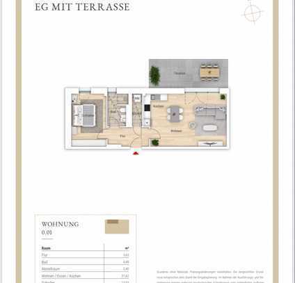 Exklusive, neuwertige 2-Raum-Terrassenwohnung mit gehobener Innenausstattung mit Balkon in Würzburg