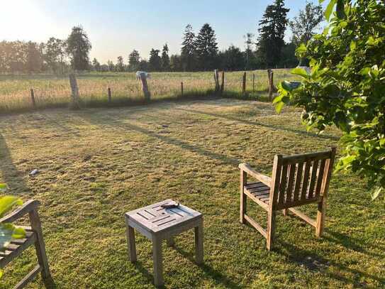 ebenerdiges Reihenendhaus m. 2 Wohneinheiten, Garten m. Weitblick- teilvermietet- 2 km v. Worpswede