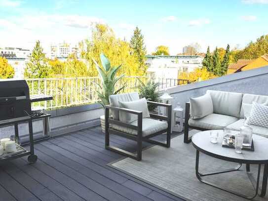 Frankfurt-Eckenheim, 3 Zi.-DG-Maisonette, große Wohnküche und Dachterrasse für maximal 2 Personen