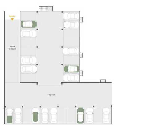 Einzelstellplatz in Tiefgarage modernisiert (kein Duplex)