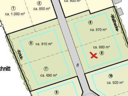 889 m² großes Baugrundstück (Nr. 8) in Besdorf