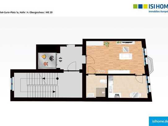 1-Zimmer-Wohnung im Denkmal am Joliot-Curie-Platz - WE20