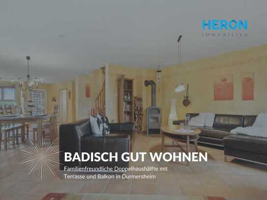 BADISCH GUT WOHNEN - Familienfreundliche Doppelhaushälfte mit Terrasse und Balkon in Durmersheim