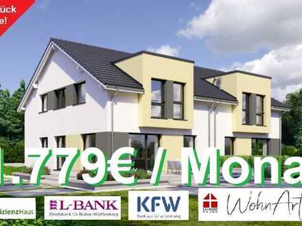 Neubauprojekt 150m² Doppelhaushälfte KfW40EE in Hockenheim