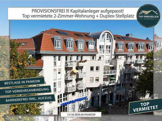 PROVISIONSFREI! Kapitalanleger aufgepasst! Gut vermietete 2-Zimmer - Wohnung + Duplex-Stellplatz