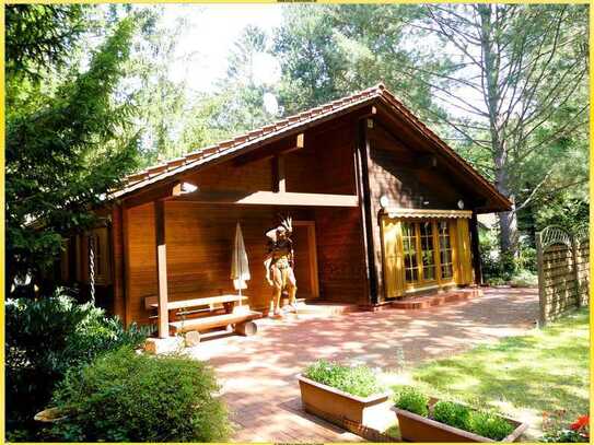 Glienicke! Bestgepflegter Blockhaus Bungalow mit Galerie, Carport u. Pavillion