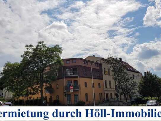 Höll-Immobilien vermietet sonnige 2-Raumwohnung mit Terrasse zum ruhigem Innenhof.