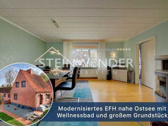 Modernisiertes EFH nahe Ostsee mit Wellnessbad und großem Grundstück