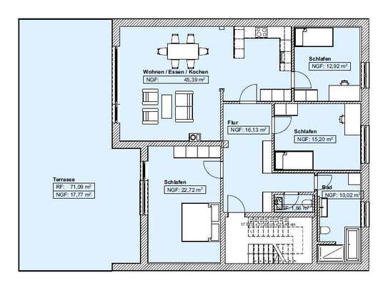 Ansprechende 3,5-Zimmer-Wohnung mit gehobener Innenausstattung mit EBK in Ottobeuren