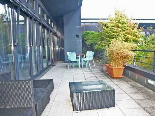 Moderne Penthousewohnung mit großer Dachterrasse & herrlichem Ausblick ins Grüne in Bad Godesberg