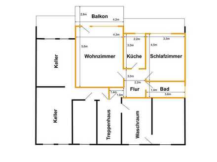 2-Zimmer-KG-Wohnung mit Balkon in ruhiger Lage direkt am Naturschutzgebiet in Maintal