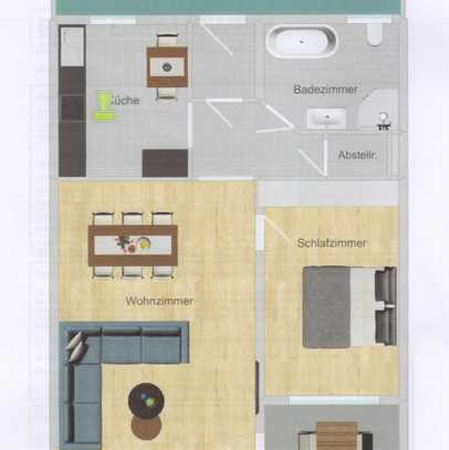 Schöne 2-Zimmer-Wohnung mit Balkon und Einbauküche in Tönisvorst