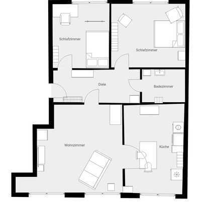 Gut geschnittene 3-Zimmer-Wohnung in zentraler Lage von Neckarau