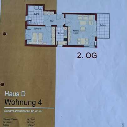 2-Raum-Wohnung in Topp-Lage mit Balkon und EBK in Hanau