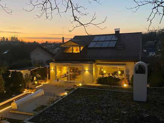 Luxuriöse große Wohnung mit einem Schwimmingpool im eigenen Garten