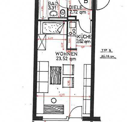 Geschmackvolle 1-Zimmer-Hochparterre-Wohnung mit Balkon und EBK in München Feldmoching