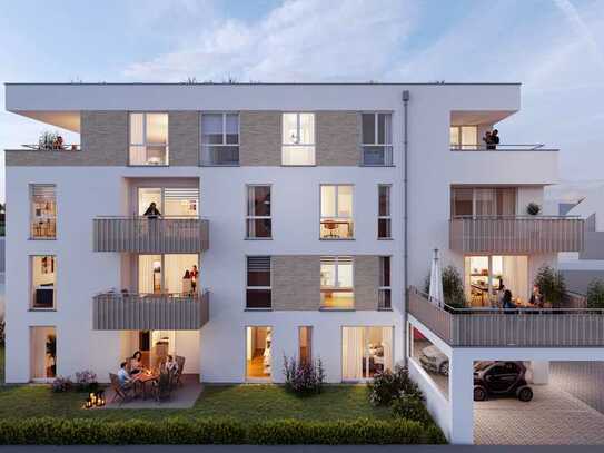 BAUSTART : WOHNEN im STÄDTLE in einer 3 Zimmer -Wohnung mit 74 m² und Balkon
