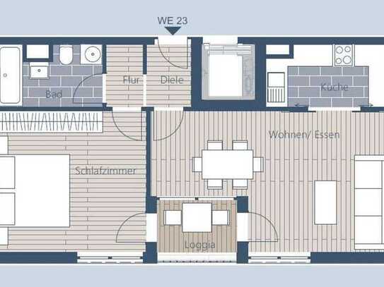 Kompakte 2-Raum-ETW mit Loggia in Plagwitz-Lindenau