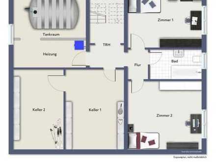 Erstbezug nach Sanierung: helle 2-Zimmer-Souterrain-Wohnung in Schriesheim