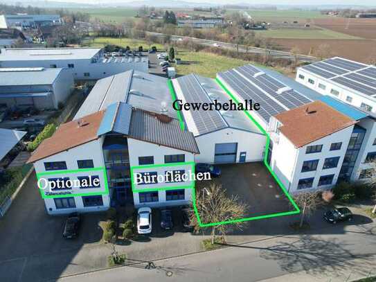 DIETZ: Hochwertige 600m² Gewerbehalle mit 2 Rolltoren und optionaler Bürofläche von 80m² bis 240m²