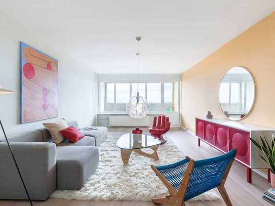 Corbusier Haus: 3 Zimmer Maisonette im 14. OG mit zwei Balkonen und spektakulärer Aussicht