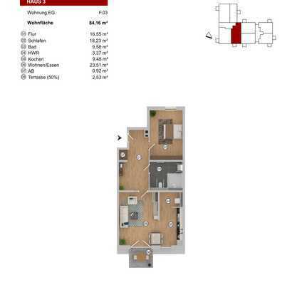 Neubau! Rollstuhlgerechtet 2-Zimmer-Komfortwohnung