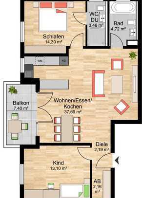 3 Zimmer Neubauwohnung von Privat