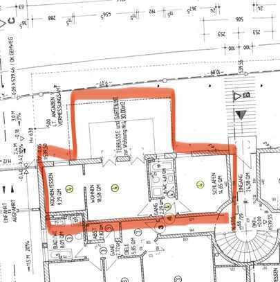 Stilvolle neu renovierte 2-Raum-EG-Wohnung mit Garten