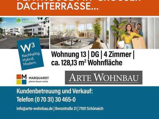 4-Zimmer-Penthouse-Wohnung mit Aussicht (Wohnung 13)